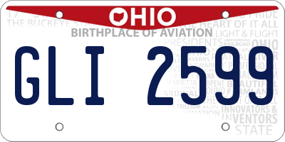 OH license plate GLI2599