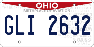 OH license plate GLI2632
