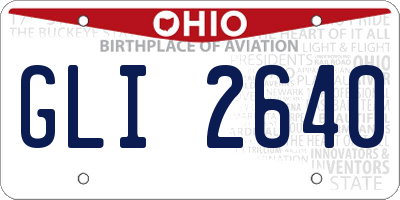 OH license plate GLI2640