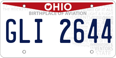 OH license plate GLI2644