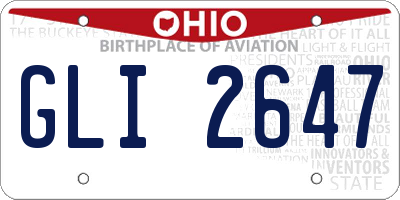 OH license plate GLI2647