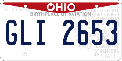 OH license plate GLI2653