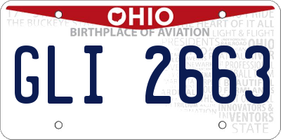 OH license plate GLI2663