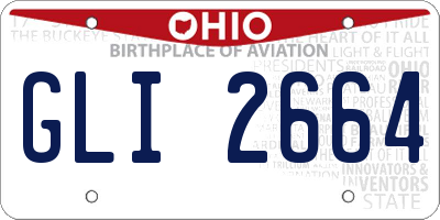 OH license plate GLI2664