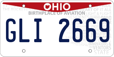 OH license plate GLI2669