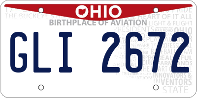 OH license plate GLI2672