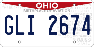 OH license plate GLI2674