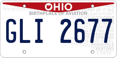 OH license plate GLI2677