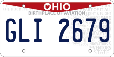 OH license plate GLI2679