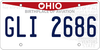 OH license plate GLI2686