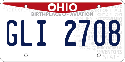 OH license plate GLI2708