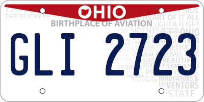 OH license plate GLI2723