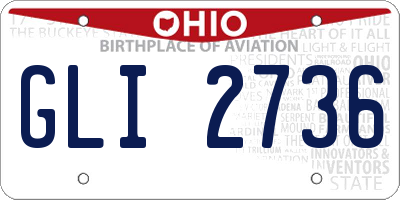 OH license plate GLI2736