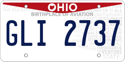 OH license plate GLI2737