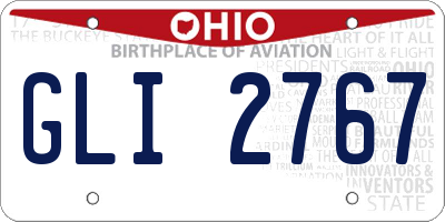 OH license plate GLI2767