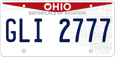 OH license plate GLI2777