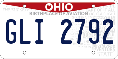 OH license plate GLI2792