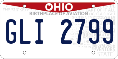 OH license plate GLI2799