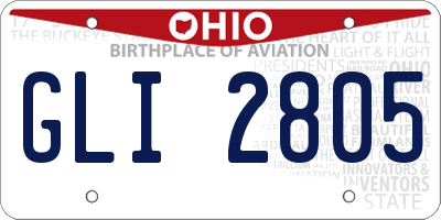 OH license plate GLI2805
