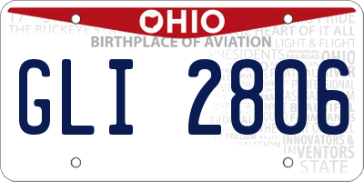 OH license plate GLI2806