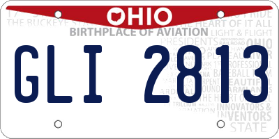 OH license plate GLI2813