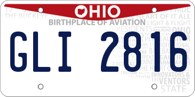 OH license plate GLI2816