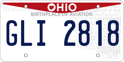 OH license plate GLI2818
