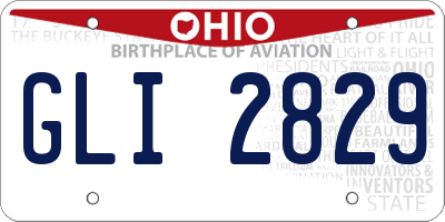 OH license plate GLI2829
