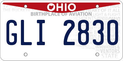 OH license plate GLI2830