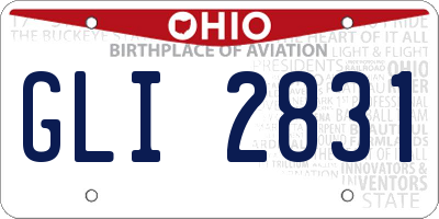 OH license plate GLI2831