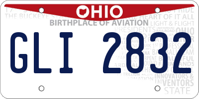 OH license plate GLI2832