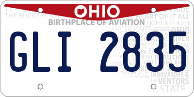 OH license plate GLI2835