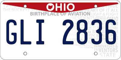 OH license plate GLI2836