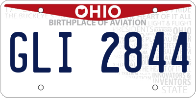 OH license plate GLI2844