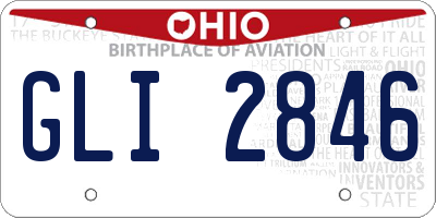 OH license plate GLI2846
