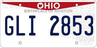 OH license plate GLI2853