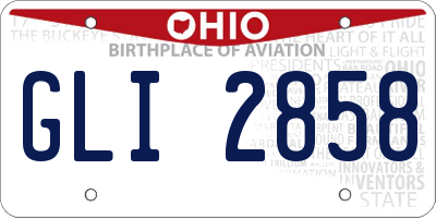 OH license plate GLI2858