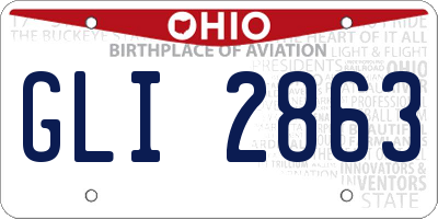 OH license plate GLI2863