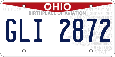 OH license plate GLI2872