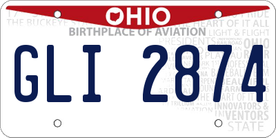 OH license plate GLI2874