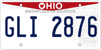 OH license plate GLI2876