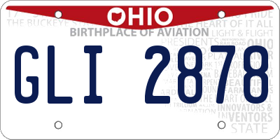OH license plate GLI2878