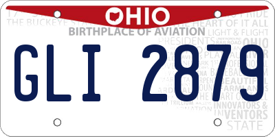 OH license plate GLI2879