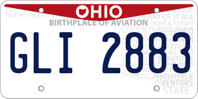OH license plate GLI2883