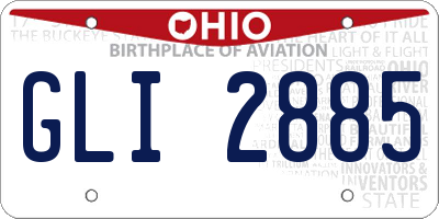 OH license plate GLI2885