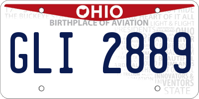 OH license plate GLI2889