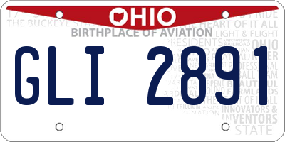 OH license plate GLI2891