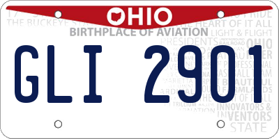 OH license plate GLI2901