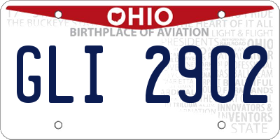 OH license plate GLI2902