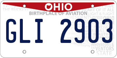 OH license plate GLI2903